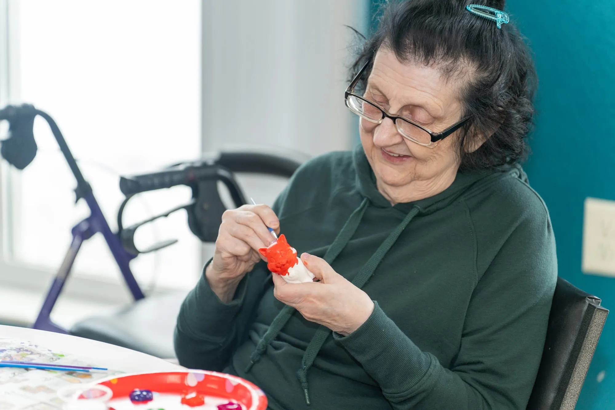 A Woman doing artwork